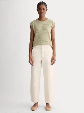New Everlane THE UTILITY STRAIGHT-LEG PANT in Bone Size 0L